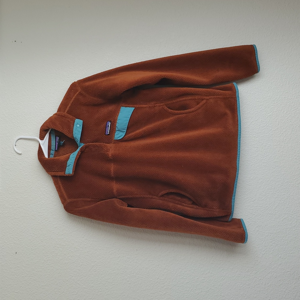 Patagonia Burnt Orange Re-Tool Snap-T Pullover Size Small